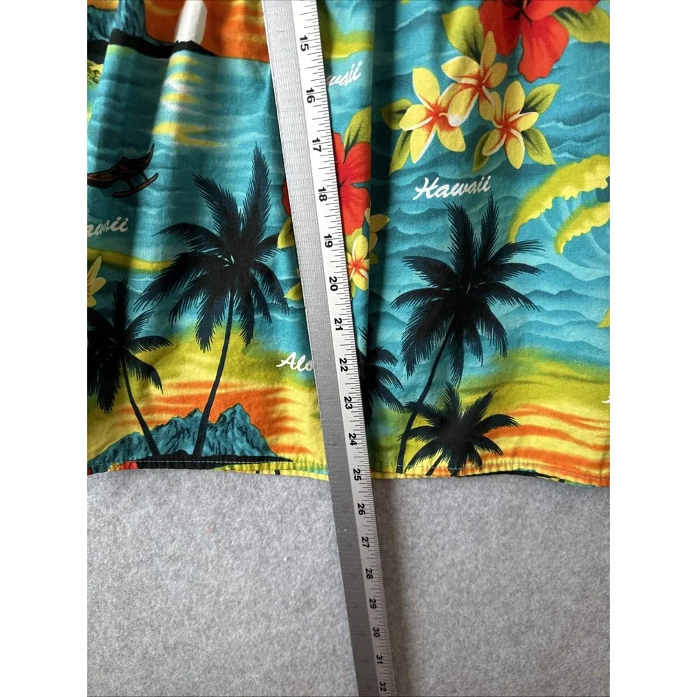 Hawaii Station Vintage Girls Sundress 7/8 Hawaiian Sunset Aloha Floral Resort
